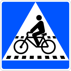 S-45 - Cyclist crossing road sign