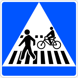 S-46 - Crossing for bicycles and pedestrians road sign