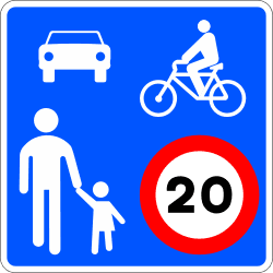 S-47 - Shared area road sign