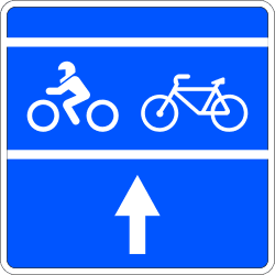 S-49 - Advanced stop for bicycles and motorcycles road sign