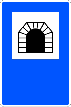 S-5 - Tunnel road sign