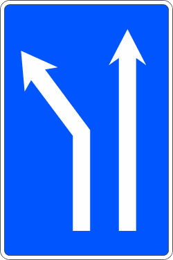 S-60a - Left Fork on a Two-lane Roadway road sign