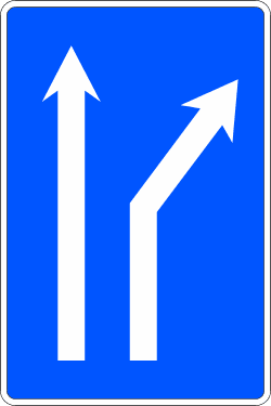 S-60b - Right Fork on a Two-lane Roadway road sign