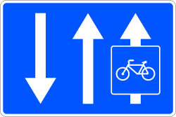 S-65b - Cycle Lane Alongside a Two-way Roadway road sign