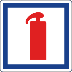 S-910 - Extinguisher road sign