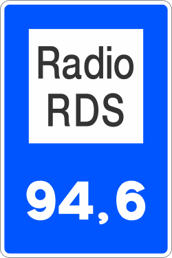 S-950 - Radio frequency of specific road information stations road sign