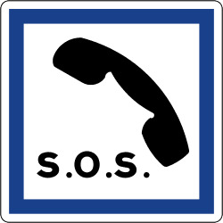 S-960 - Emergency phone road sign