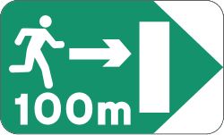 S-990 - Indicative arrow sign emergency sign in tunnels road sign