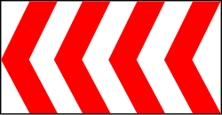TB-1 - Wide directional panel road sign