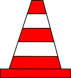 TB-6 - Traffic cone road sign