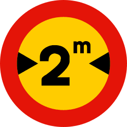 TR-204 - Width limitation road sign