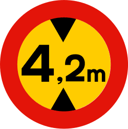 TR-205 - Height limitation road sign