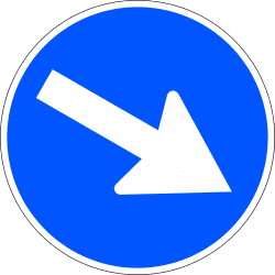 TR-401a - Keep right road sign