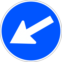 TR-401b - Keep left road sign