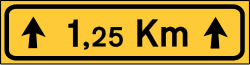 TS-810 - Length of dangerous section or subject to prescription road sign