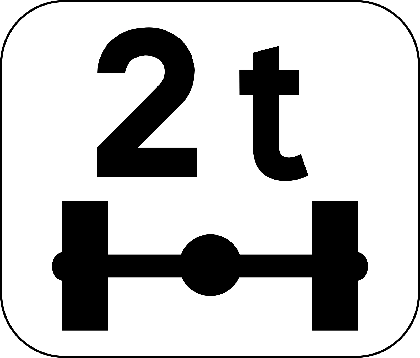 M4r - Achslast Verkehrsschild