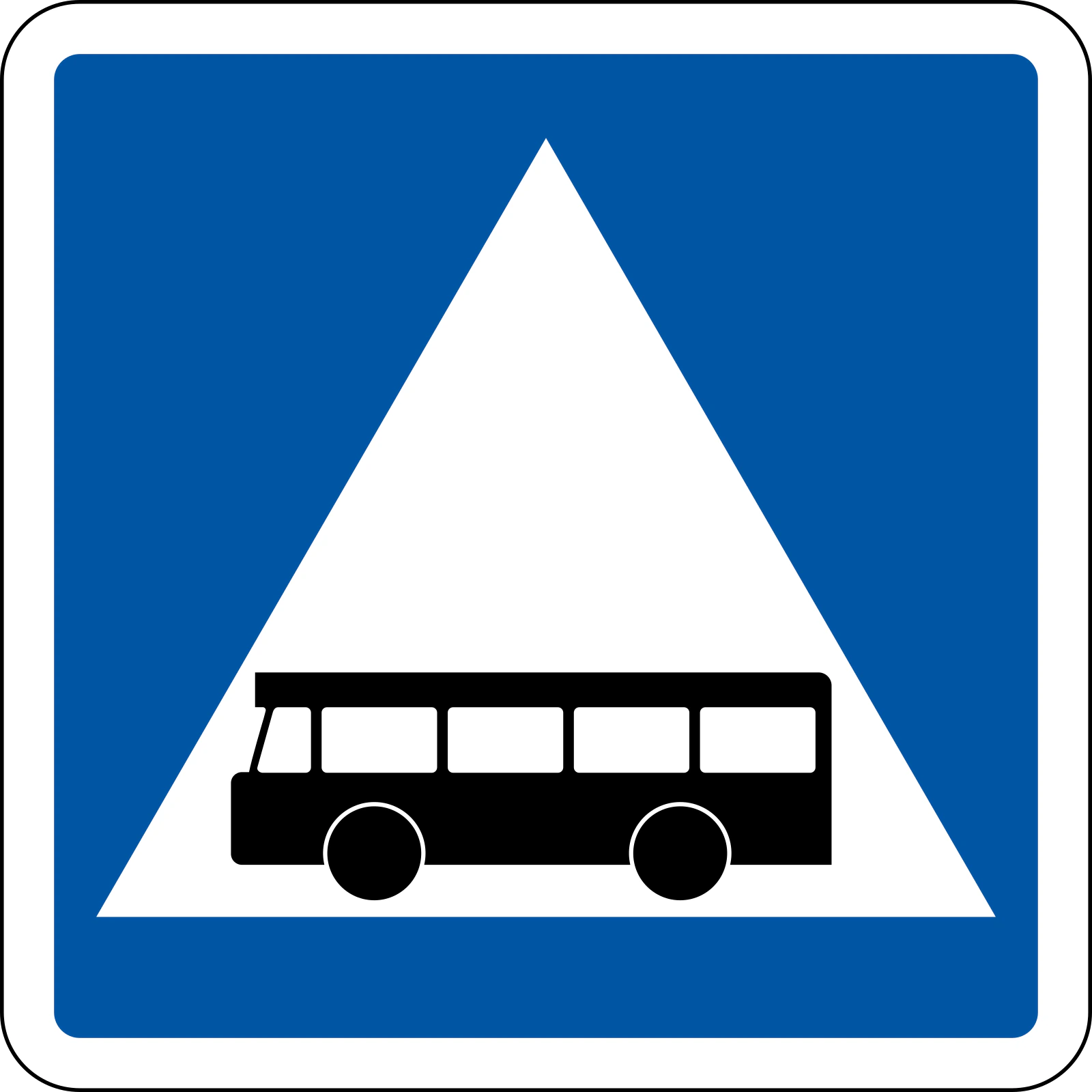 C20b - Panneau routier Traversée de voie de bus