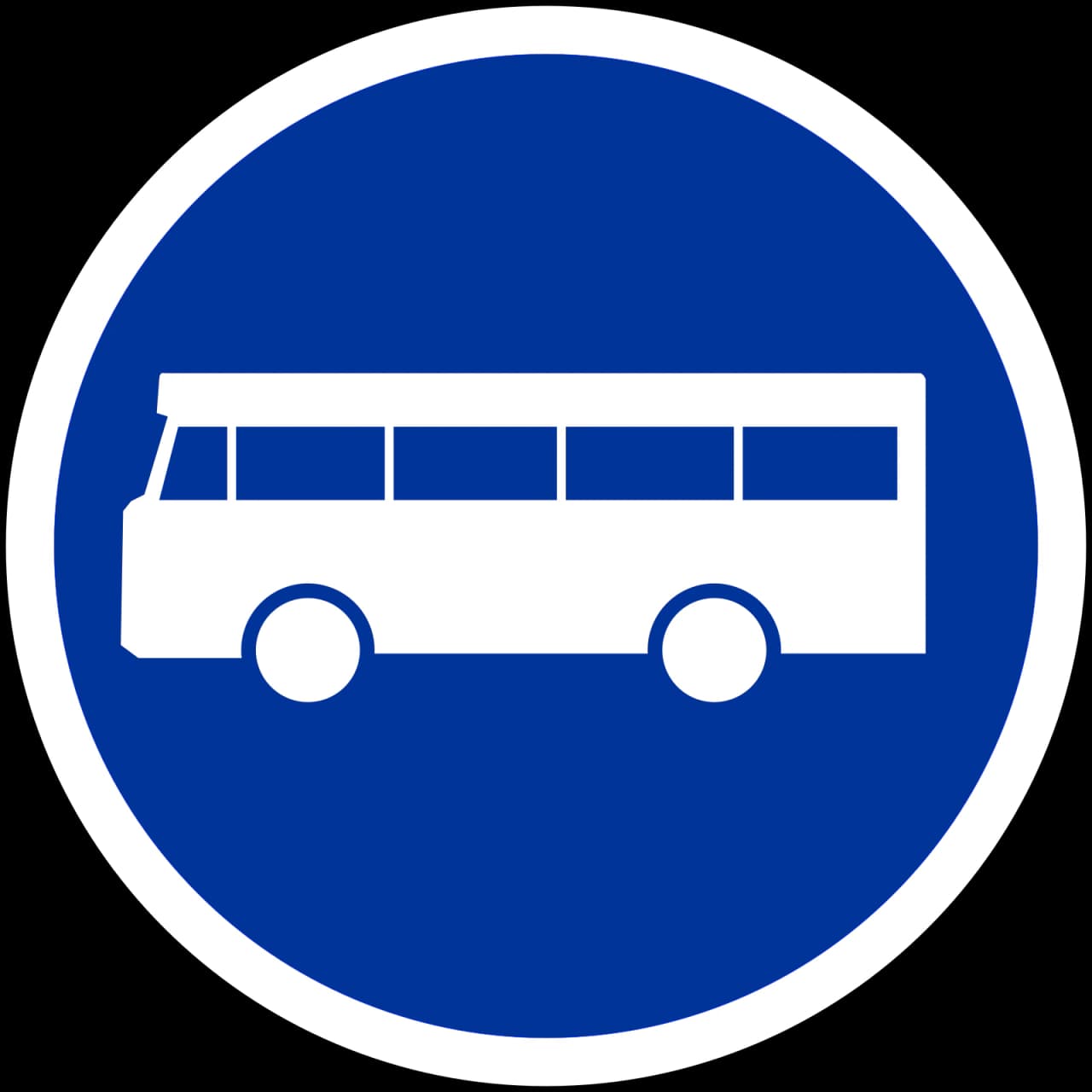 B27a - Bus pas znak drogowy