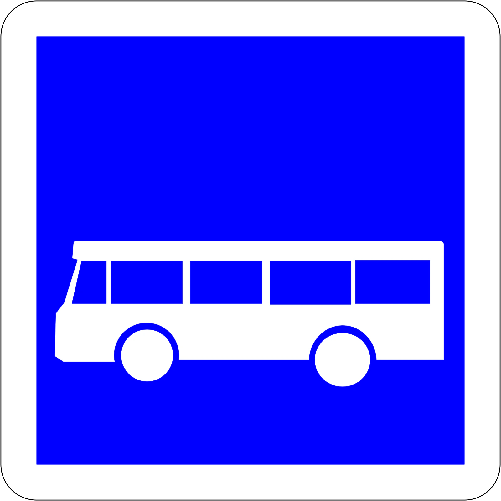 C6 - Panneau routier Arrêt de bus