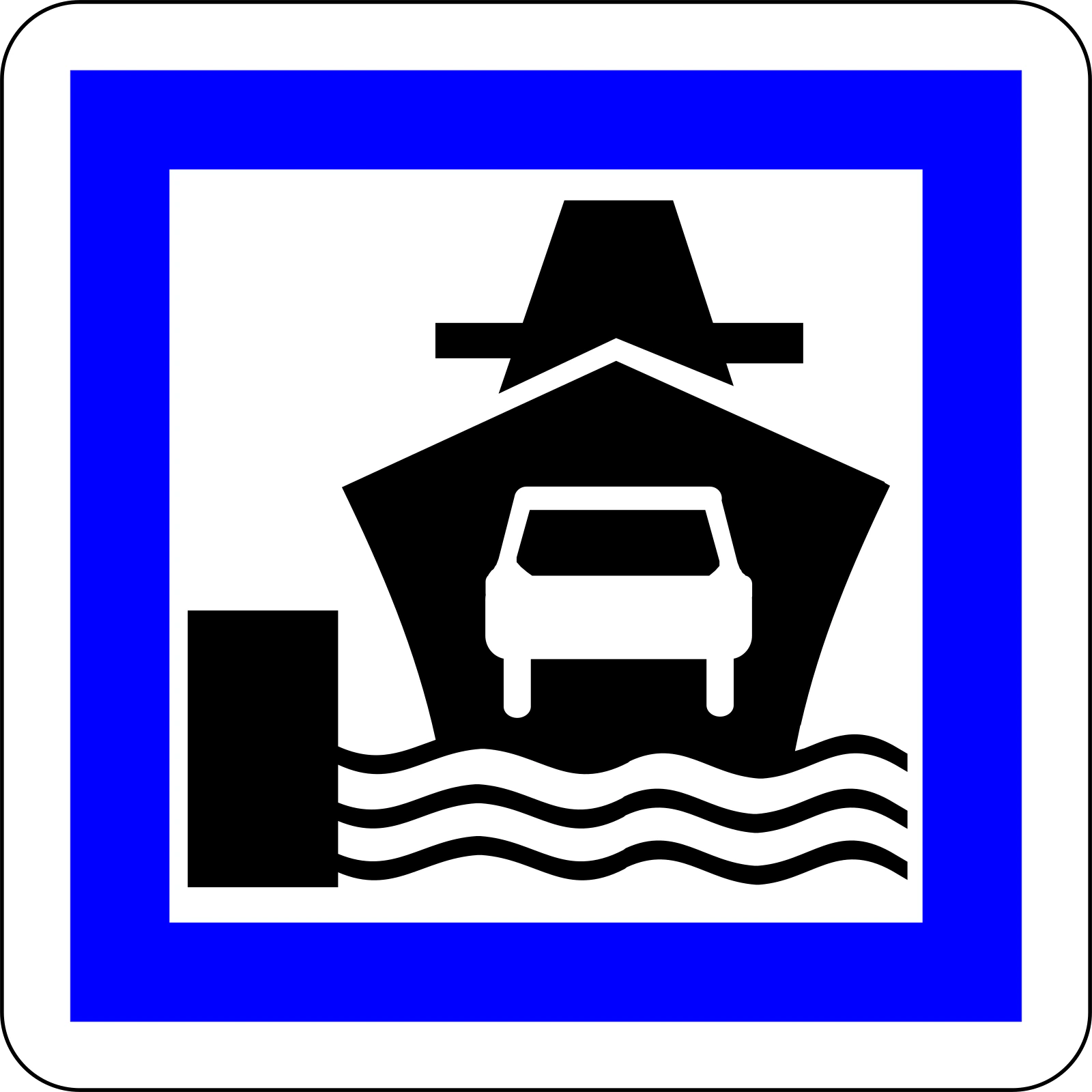 CE10 - Ferry de coches señal de tráfico