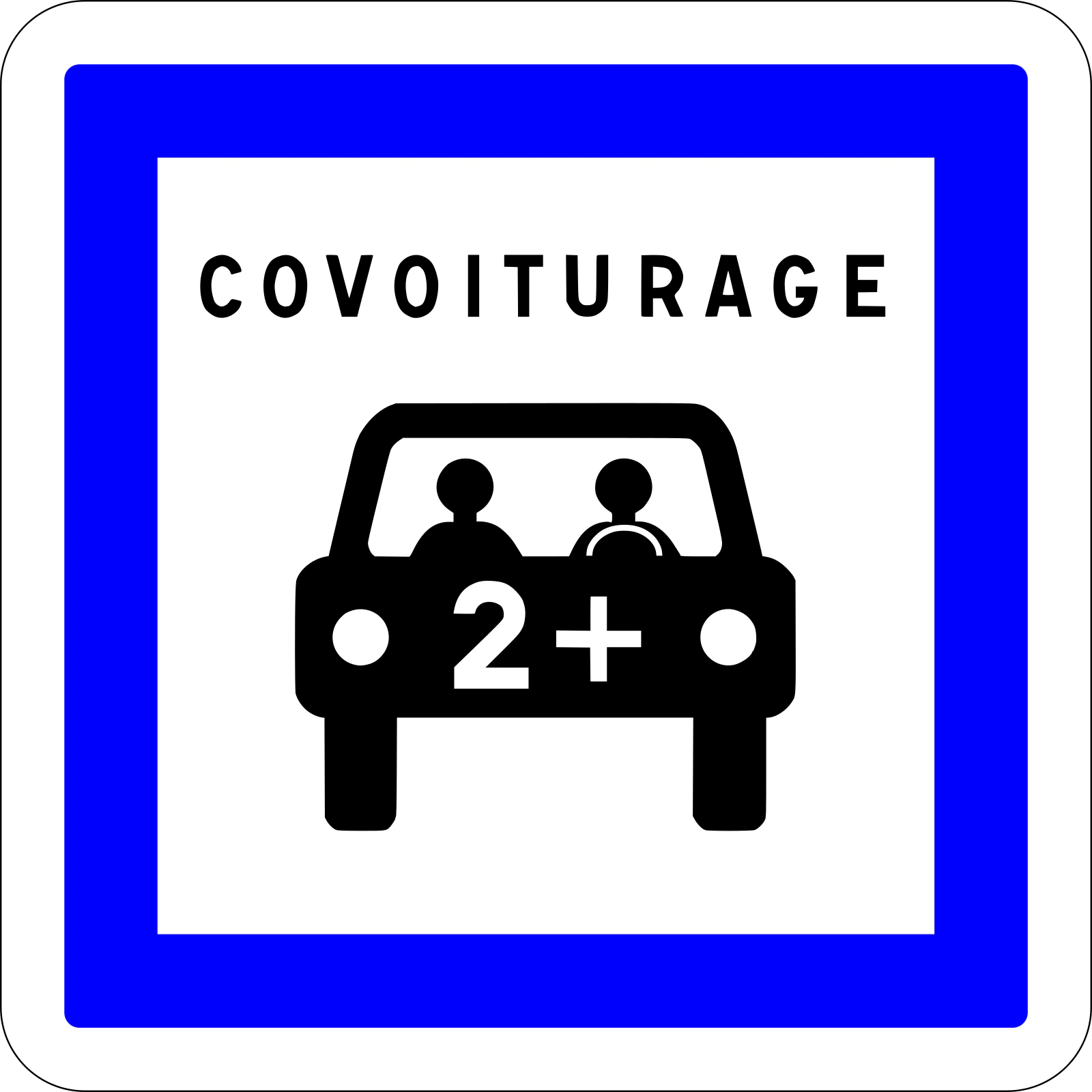 CE52 - Carpooling road sign