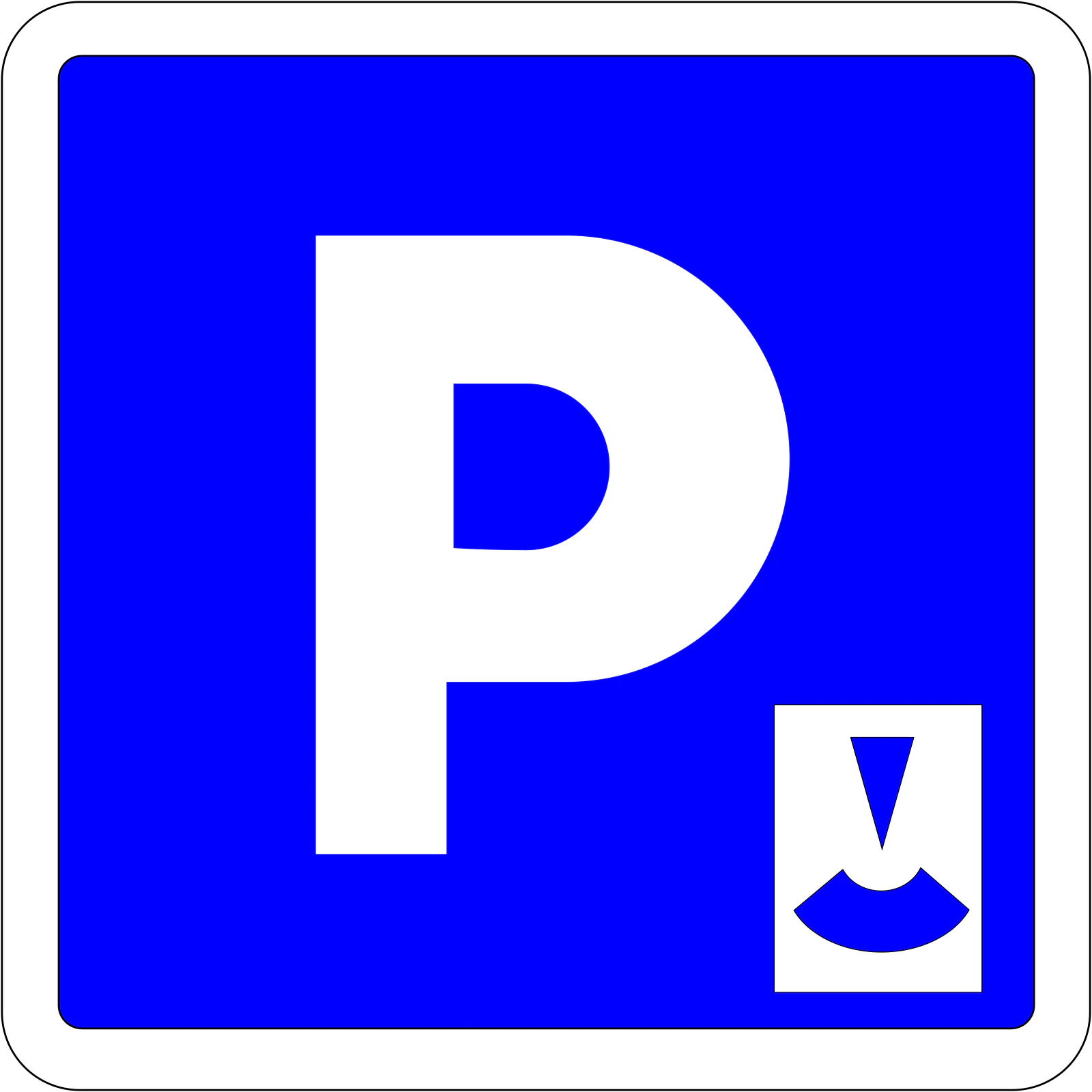 C1b - Panneau routier Zone de stationnement avec disque