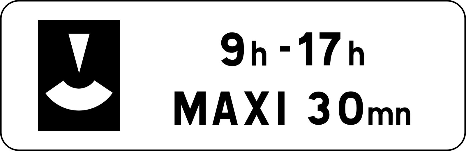 M6c-2 - Restricciones de estacionamiento con disco señal de tráfico