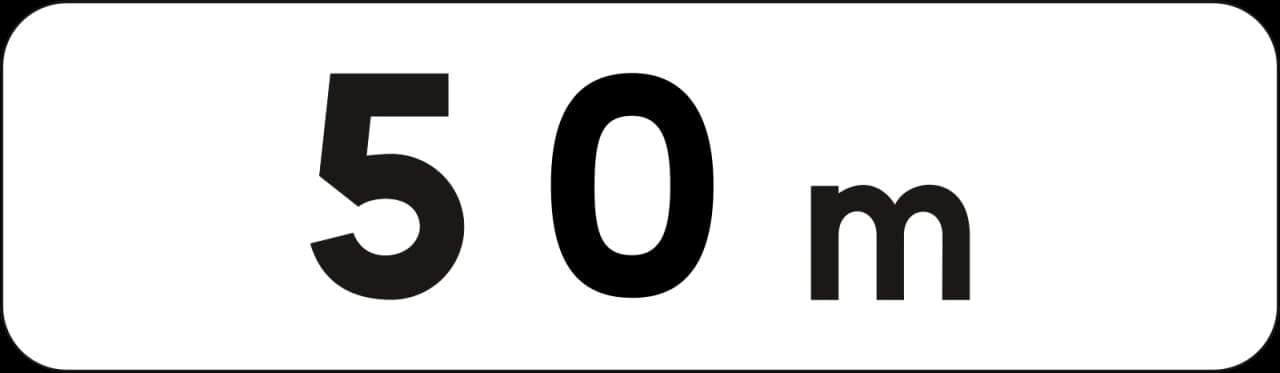 M1 - Odległość znak drogowy