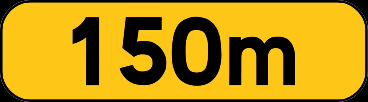 KM1 - Abstand Verkehrsschild