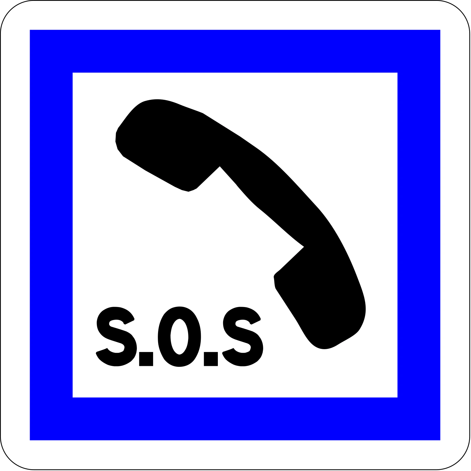 CE2a - Notruftelefon Verkehrsschild