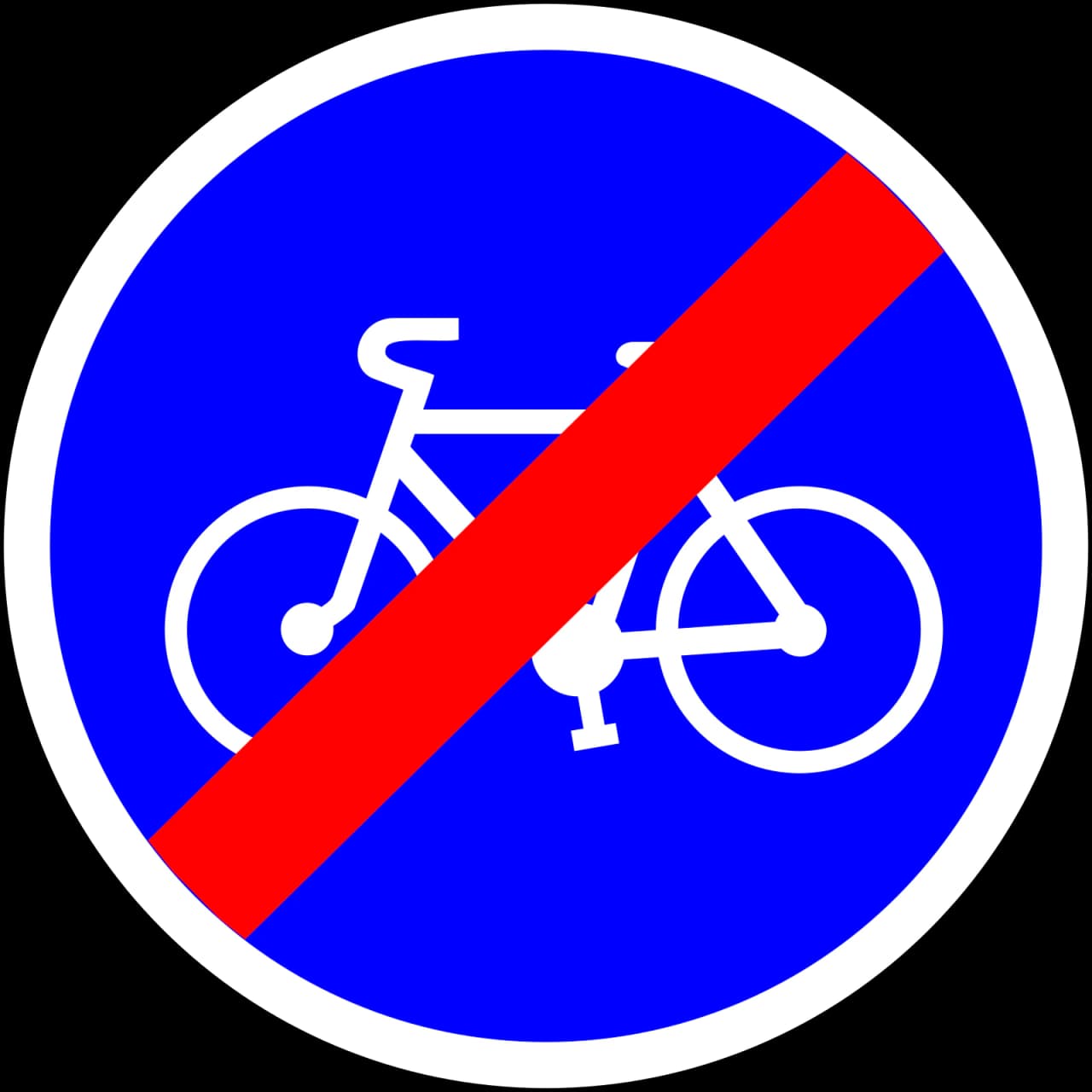 B40 - Koniec ścieżki rowerowej znak drogowy