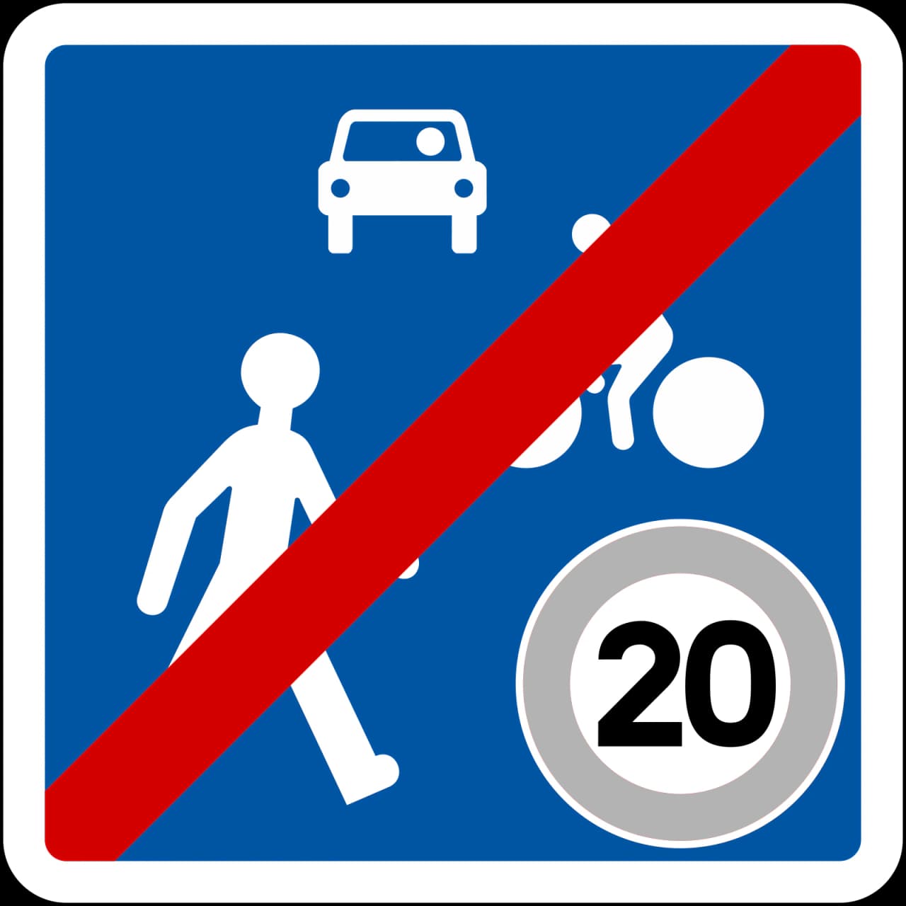 B53 - Fin de Zona Residencial señal de tráfico