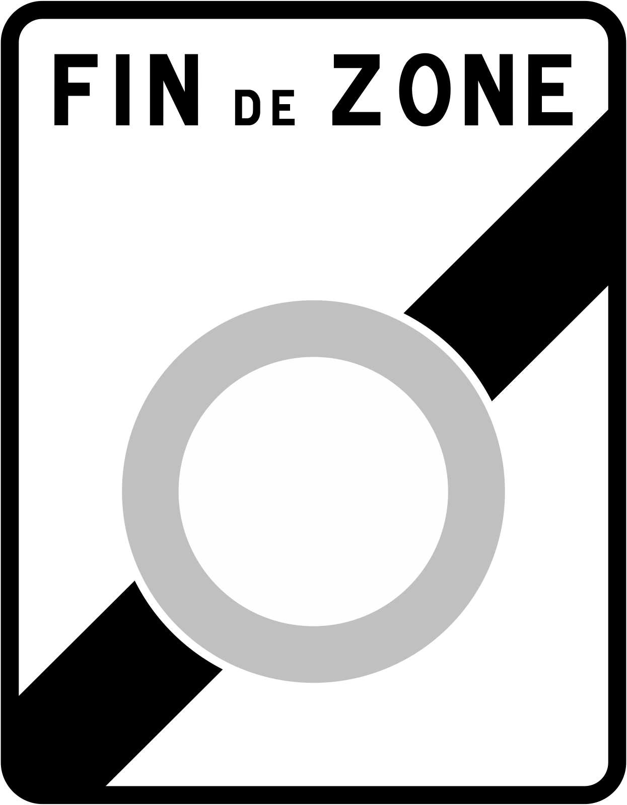 B57 - Fin de zona de acceso restringido señal de tráfico