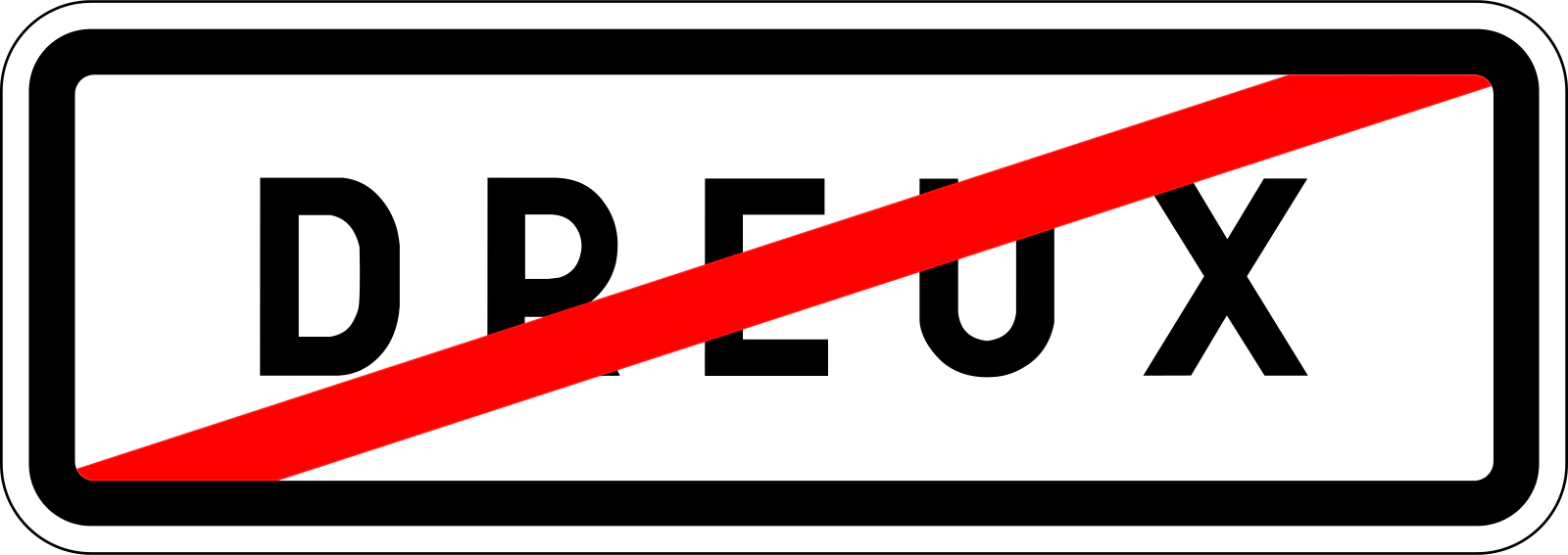 EB20 - Fin de poblado señal de tráfico