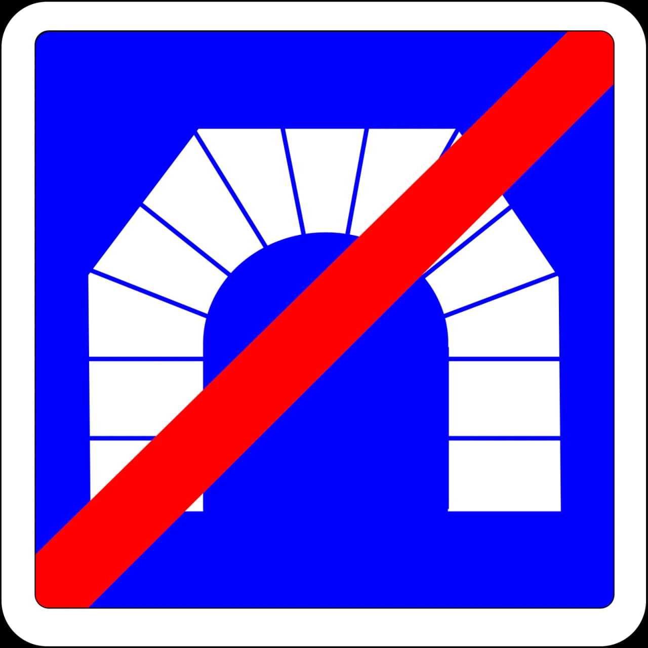 C112 - Tunnelende Verkehrsschild