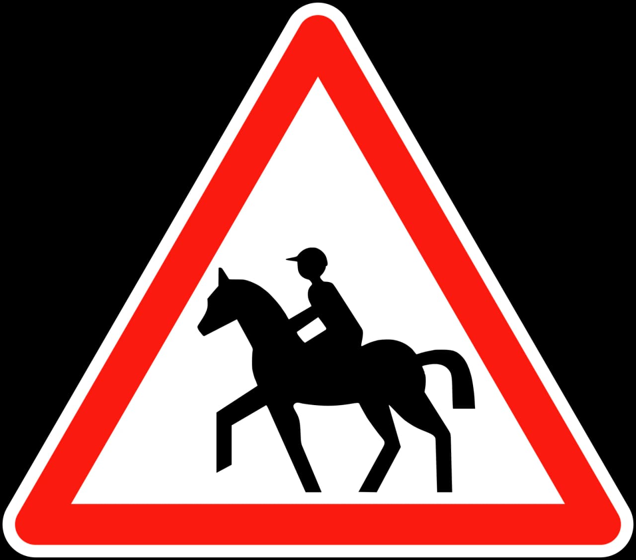 A15c - Panneau routier Cavaliers