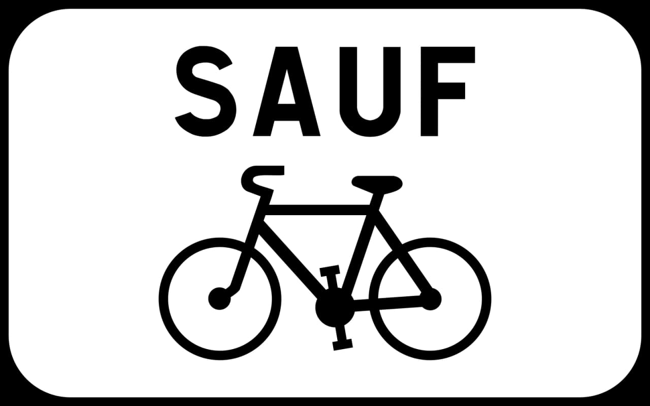 M9v - Außer für Fahrräder Verkehrsschild