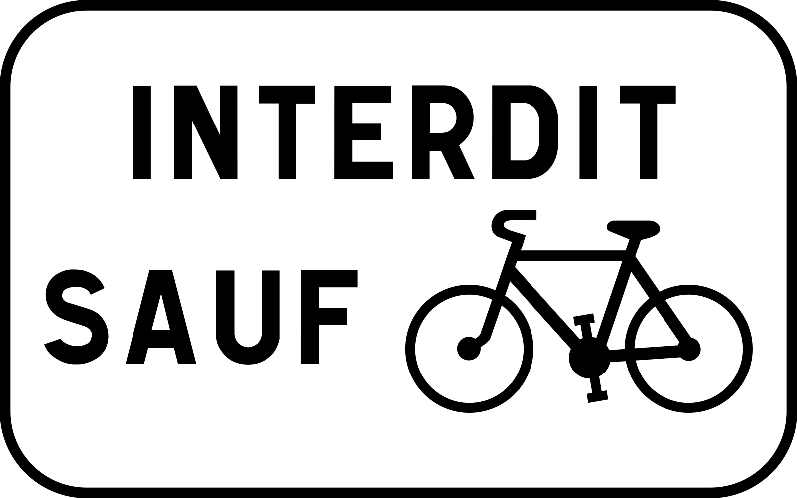 M9v - Ausgenommen Fahrräder Verkehrsschild