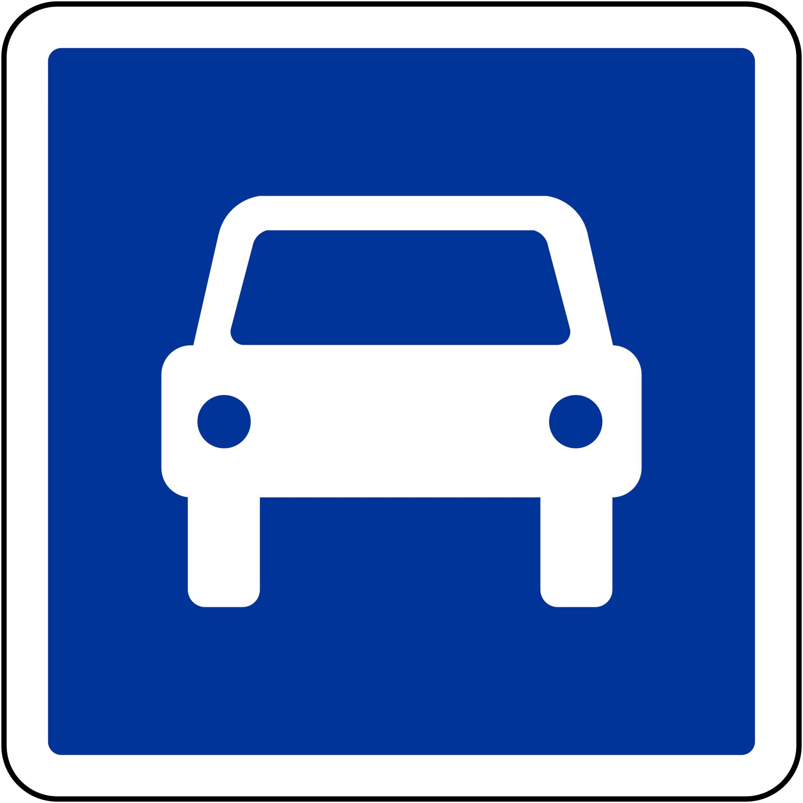 Voie-express-F - Panneau routier Voie rapide (autoroute à accès contrôlé)