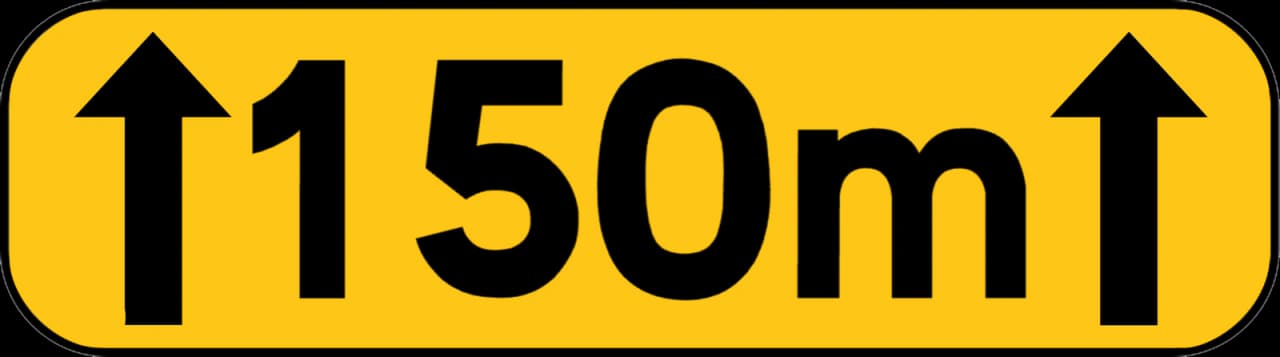 KM2 - Ausmaß Verkehrsschild
