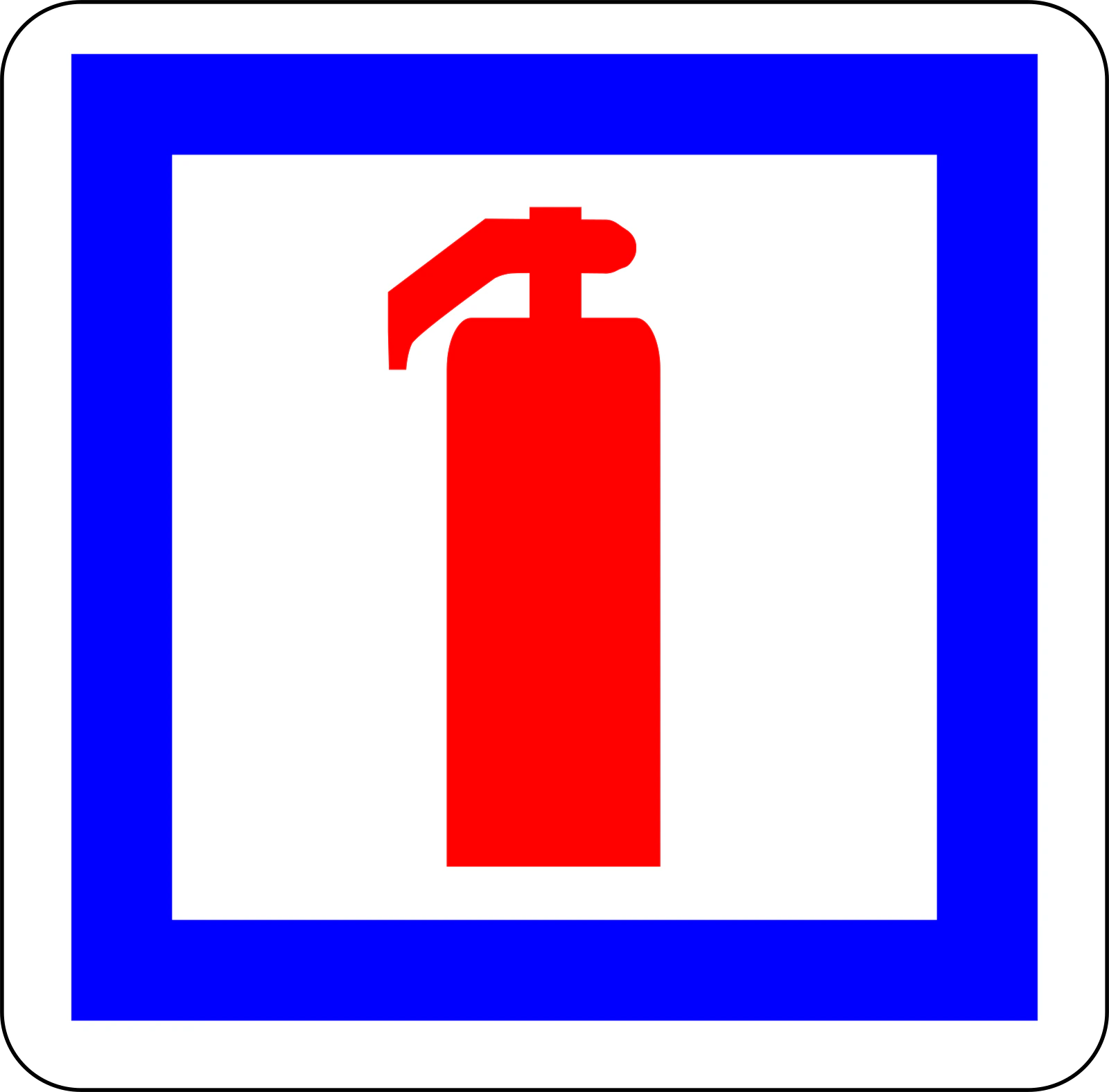 CE29 - Feuerlöscher Verkehrsschild