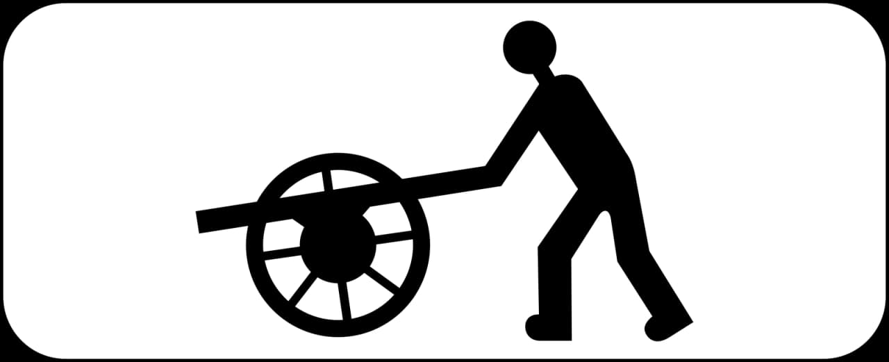 M4t - Handkarren Verkehrsschild