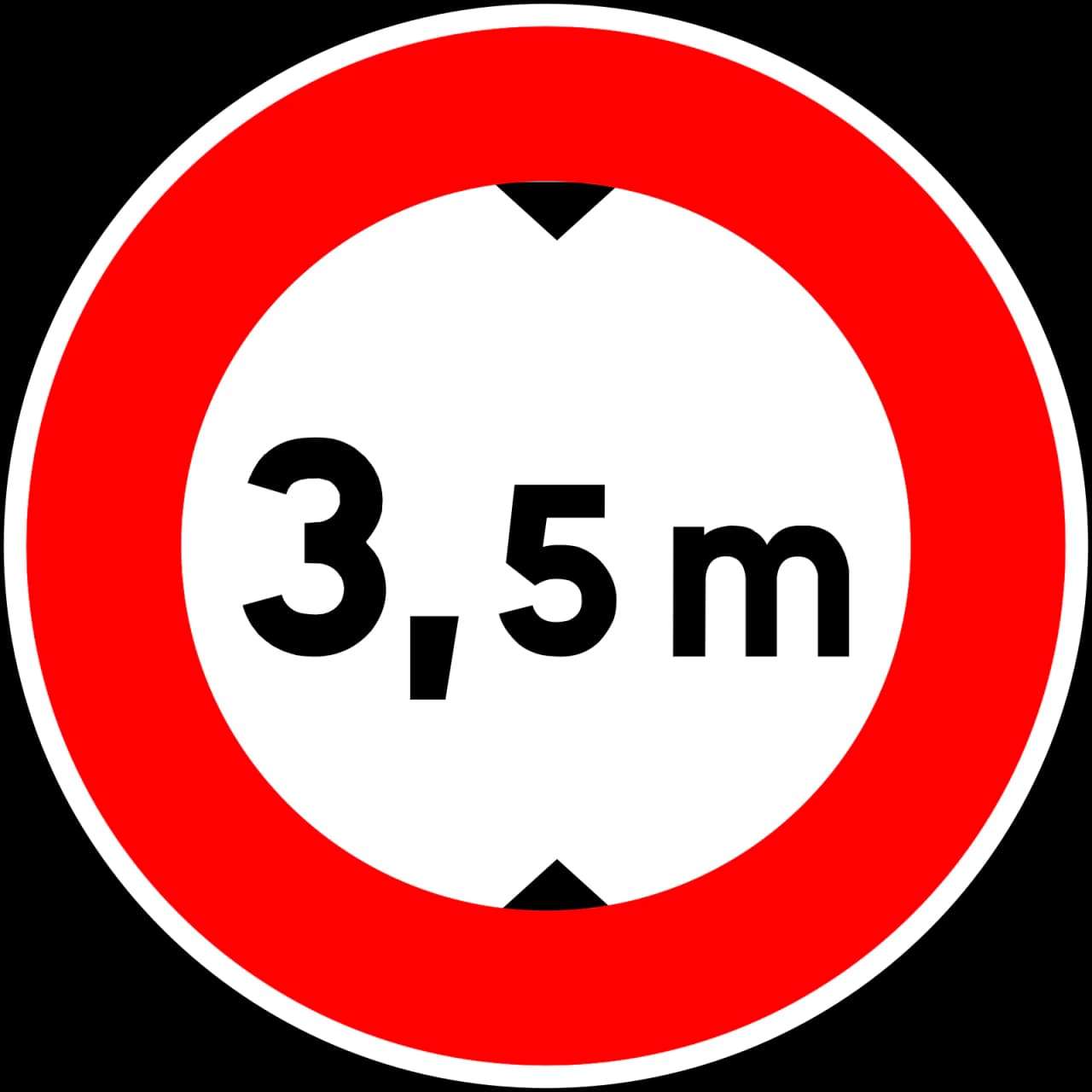 B12 - Höchstbegrenzung Verkehrsschild