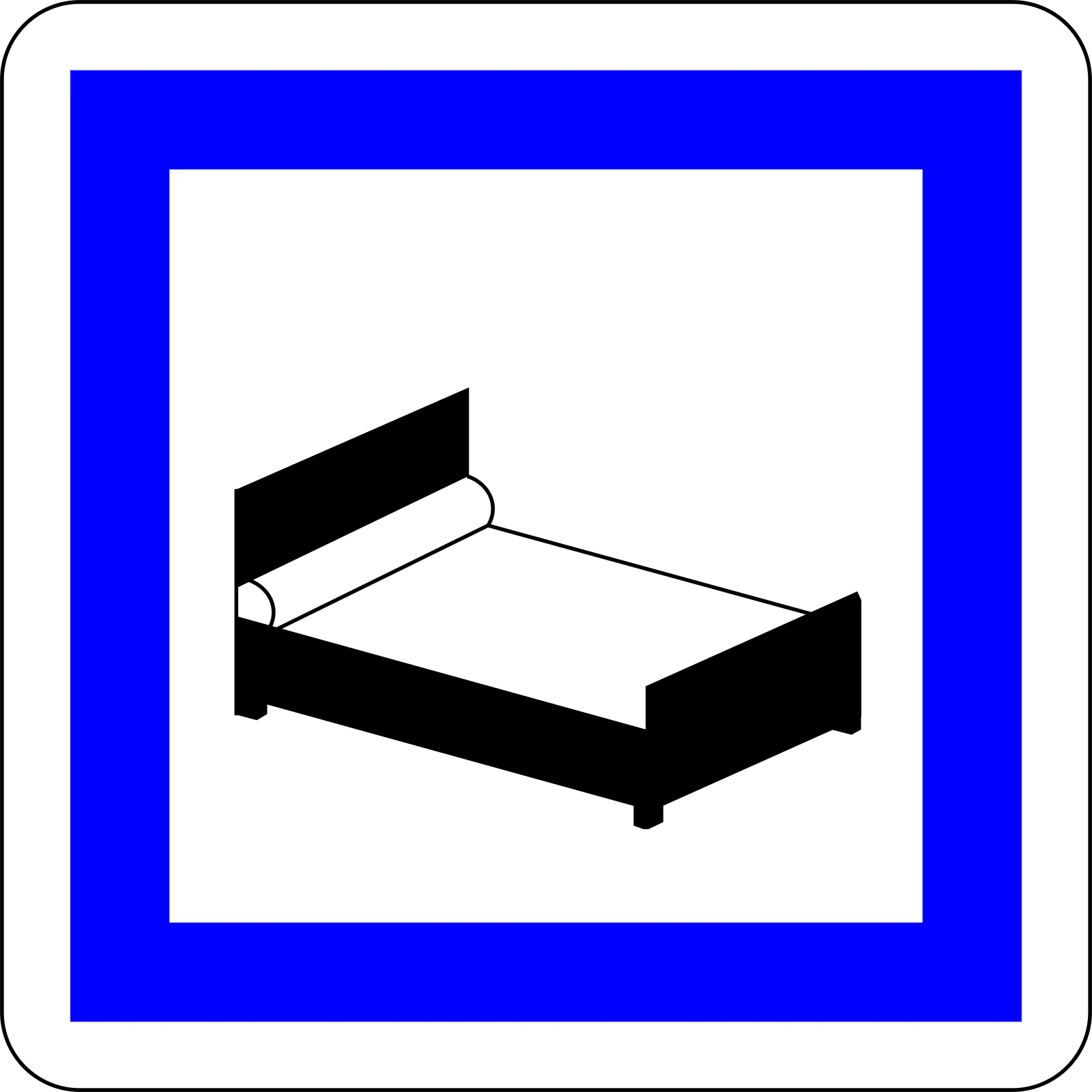 CE17 - Hotel oder Motel Verkehrsschild