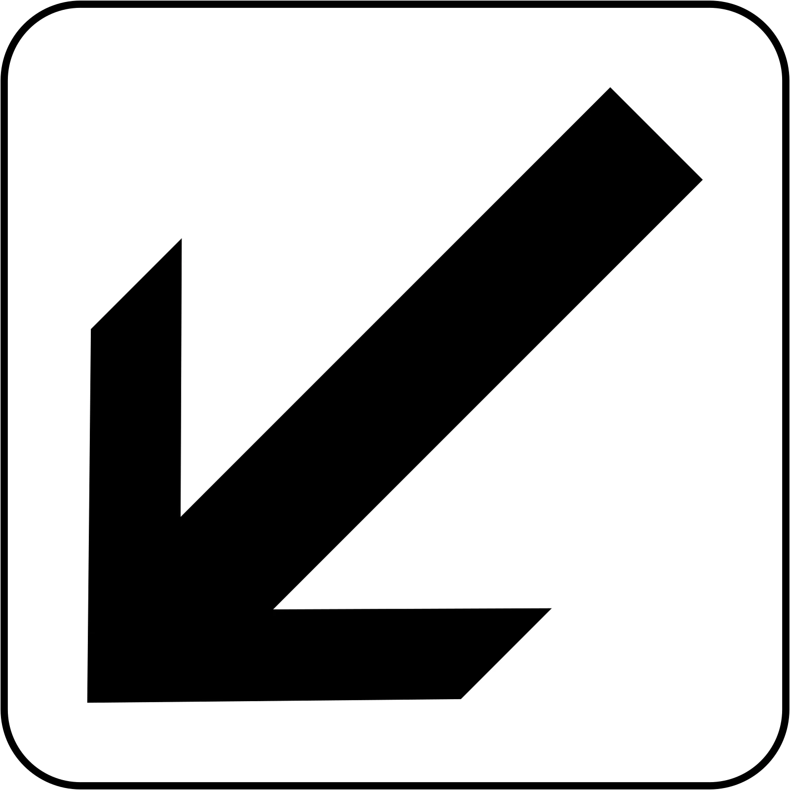 M3a - Na lewym pasie znak drogowy