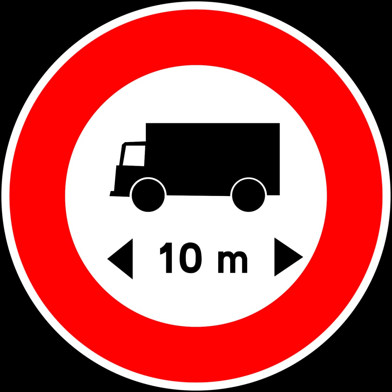 B10a - Längenbeschränkung Verkehrsschild