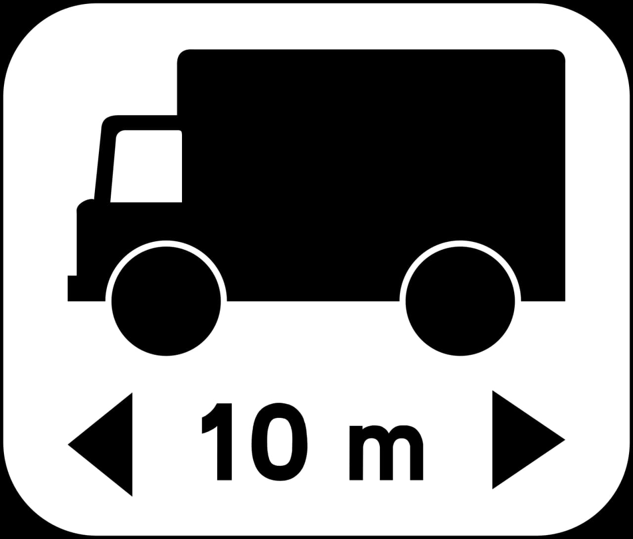 M4q - Länge Verkehrsschild