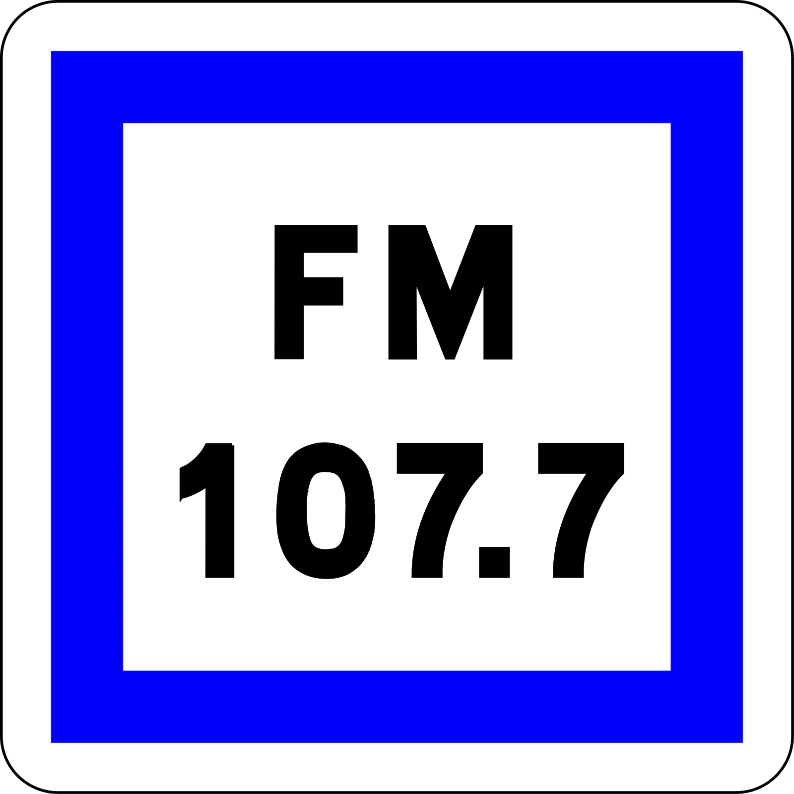 CE22 - Lokaler Radiosender Verkehrsschild