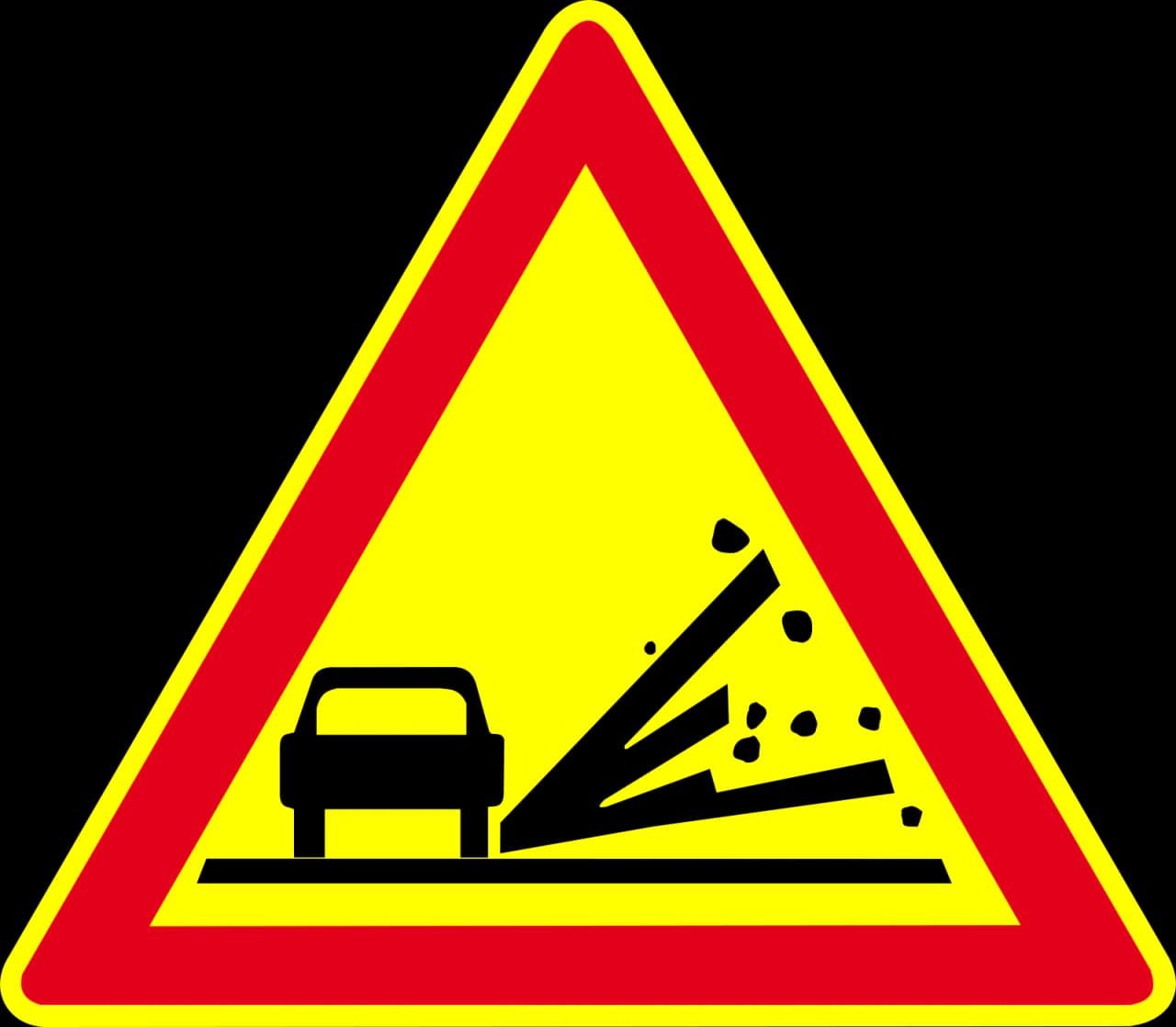 AK22 - Panneau routier Gravillons meubles