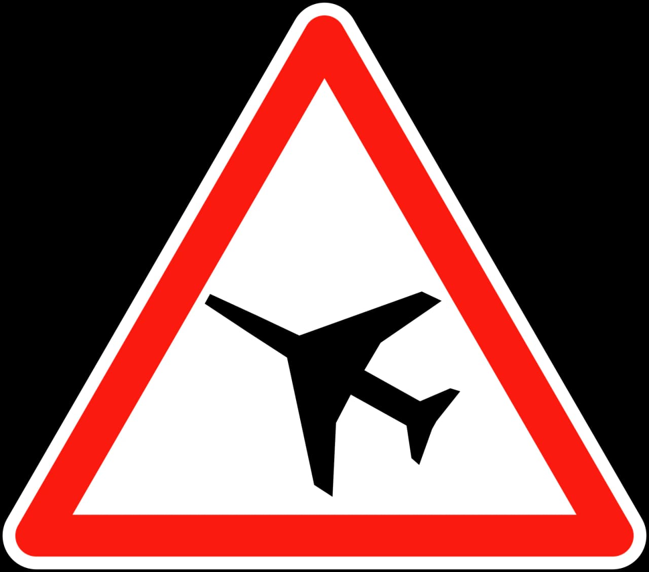 A23 - Niedrig fliegende Flugzeuge Verkehrsschild